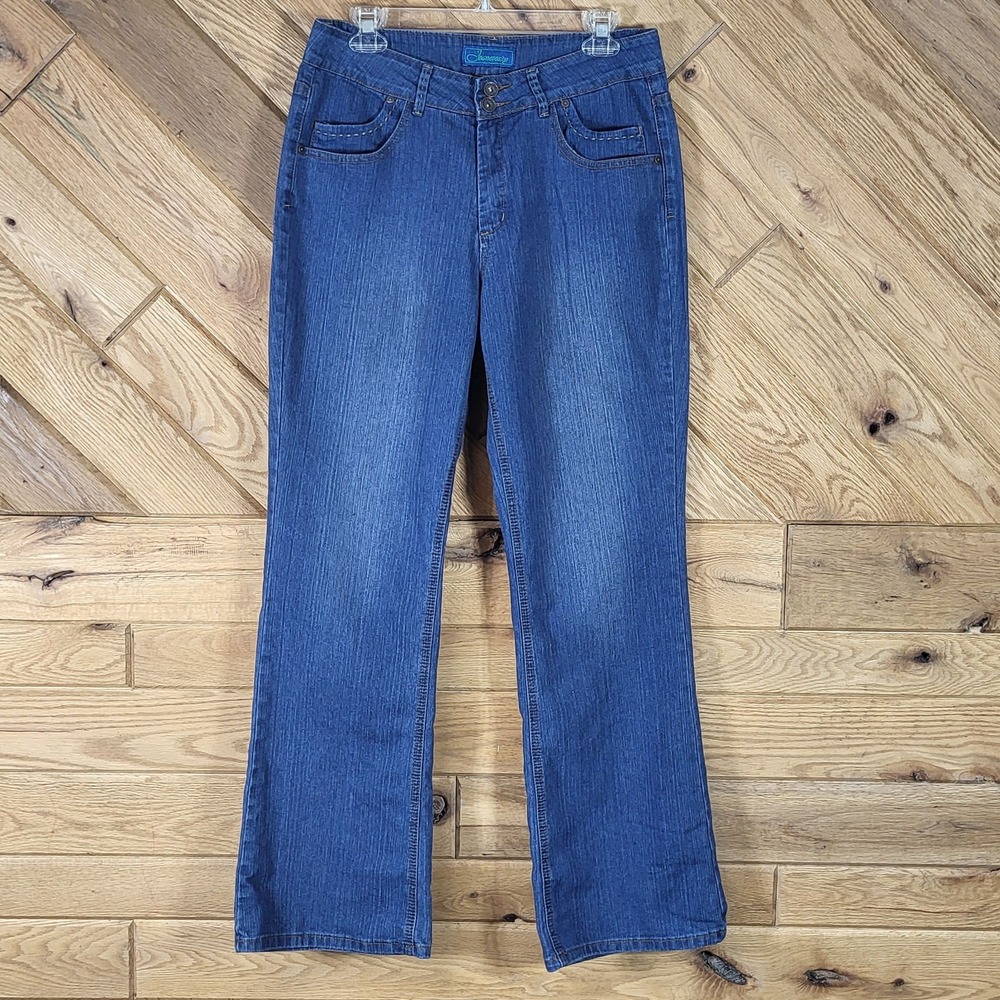 Jeanerosity Womens Blue Jeans Size 12 Bootcut Stretch